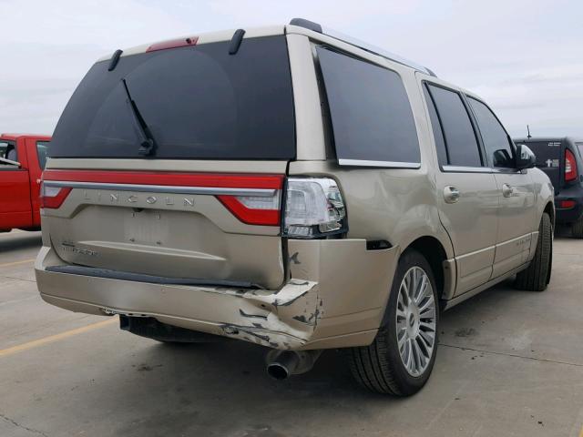 5LMJJ2KT4HEL03956 - 2017 LINCOLN NAVIGATOR Бежевый фото 4