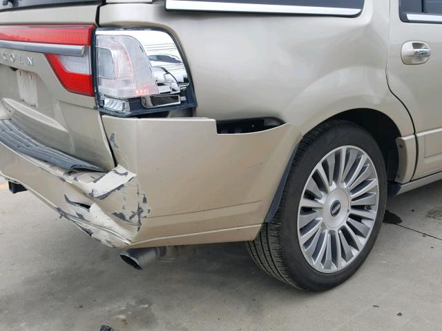 5LMJJ2KT4HEL03956 - 2017 LINCOLN NAVIGATOR Бежевый фото 9