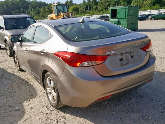 5NPDH4AE1CH086938 - 2012 HYUNDAI ELANTRA GL GRAY photo 3