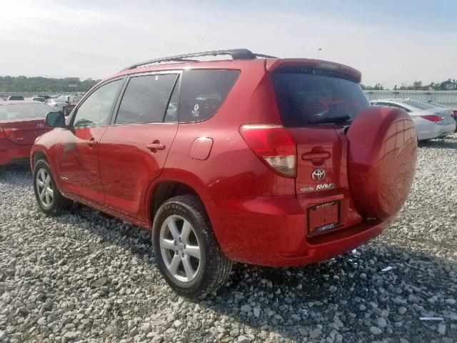 JTMBD31V876052184 - 2007 TOYOTA RAV4 LIMIT RED photo 3