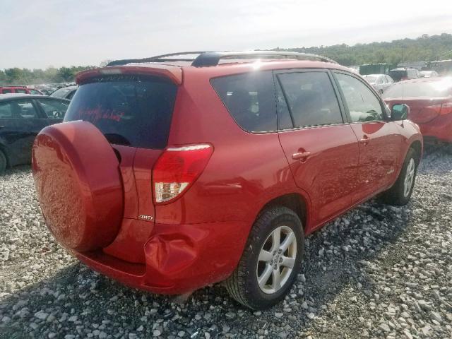 JTMBD31V876052184 - 2007 TOYOTA RAV4 LIMIT RED photo 4