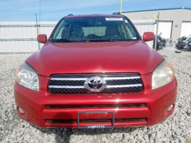 JTMBD31V876052184 - 2007 TOYOTA RAV4 LIMIT RED photo 9