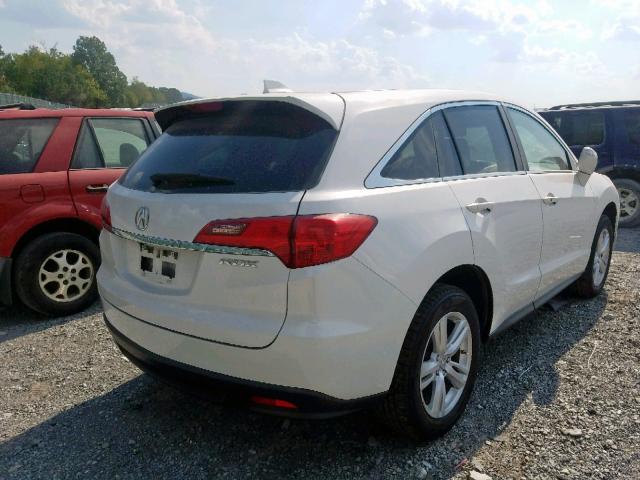 5J8TB3H34FL005914 - 2015 ACURA RDX WHITE photo 4