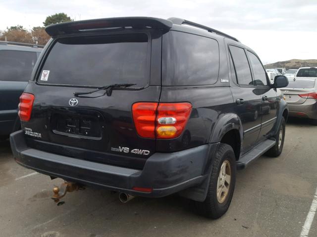 5TDBT48A81S010312 - 2001 TOYOTA SEQUOIA LI BLACK photo 4