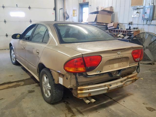 1G3NL52E53C308349 - 2003 OLDSMOBILE ALERO GL TAN photo 3