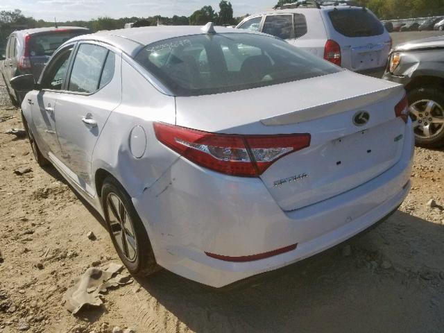 KNAGM4AD2D5044955 - 2013 KIA OPTIMA HYB WHITE photo 3