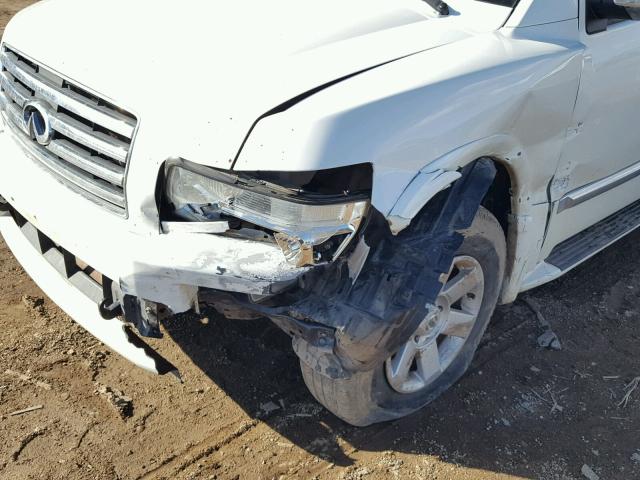 5N3AA08A25N803369 - 2005 INFINITI QX56 WHITE photo 9