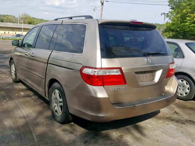 5FNRL38457B130164 - 2007 HONDA ODYSSEY EX GOLD photo 3