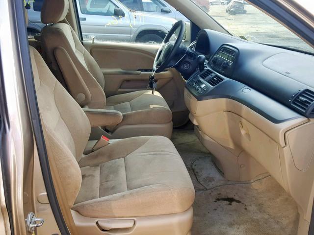 5FNRL38457B130164 - 2007 HONDA ODYSSEY EX GOLD photo 5