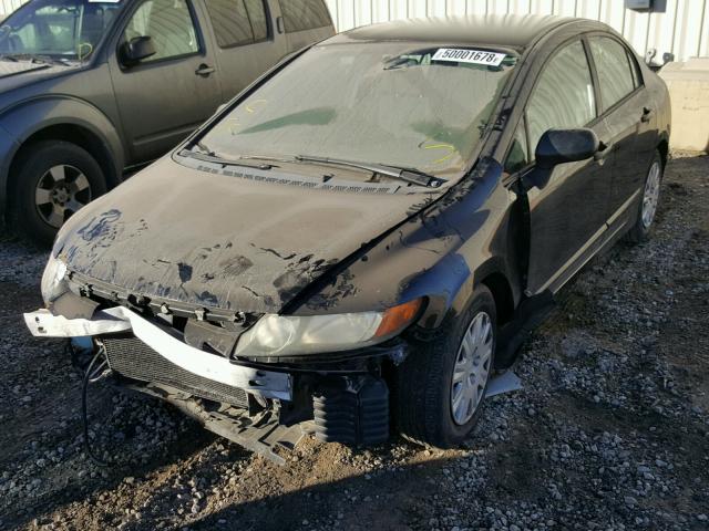 1HGFA16316L804833 - 2006 HONDA CIVIC DX V BLACK photo 2