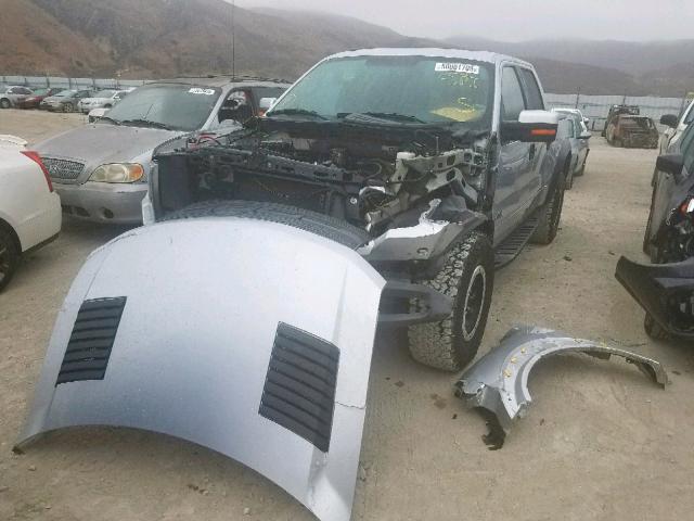 1FTFW1R68DFC57948 - 2013 FORD F150 SVT R SILVER photo 2