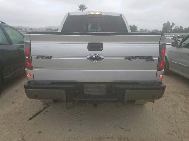 1FTFW1R68DFC57948 - 2013 FORD F150 SVT R SILVER photo 9