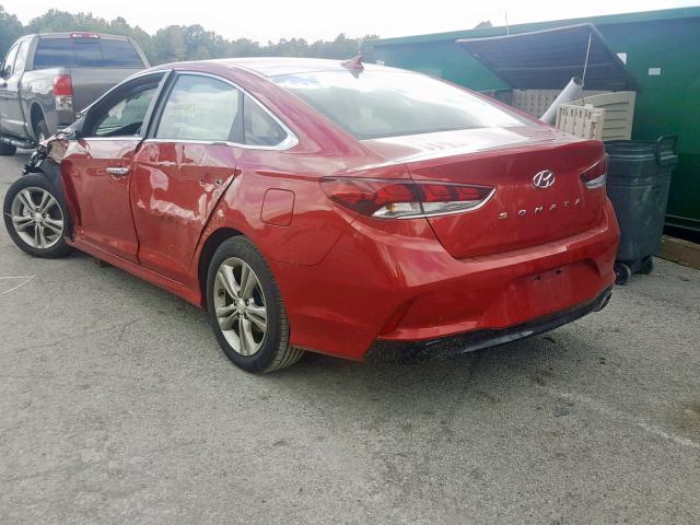 5NPE34AF1KH784850 - 2019 HYUNDAI SONATA LIM RED photo 3