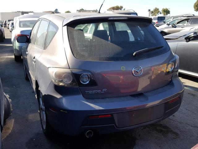 JM1BK344981872961 - 2008 MAZDA 3 HATCHBAC CHARCOAL photo 3