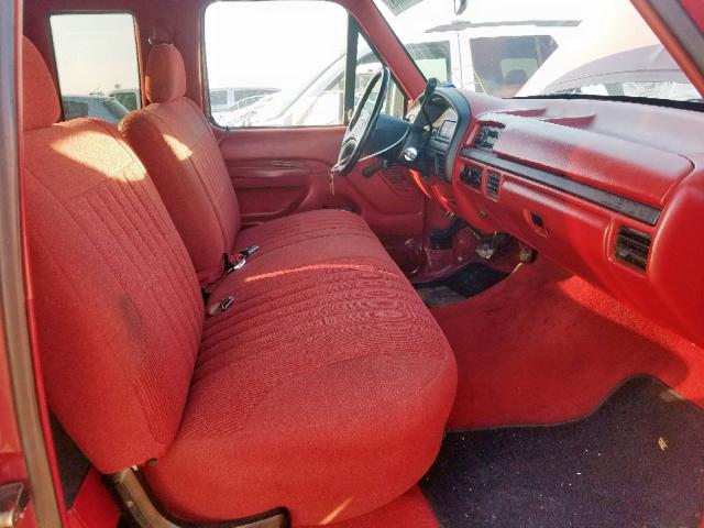 1FTEX15NXNKB57087 - 1992 FORD F150 RED photo 5