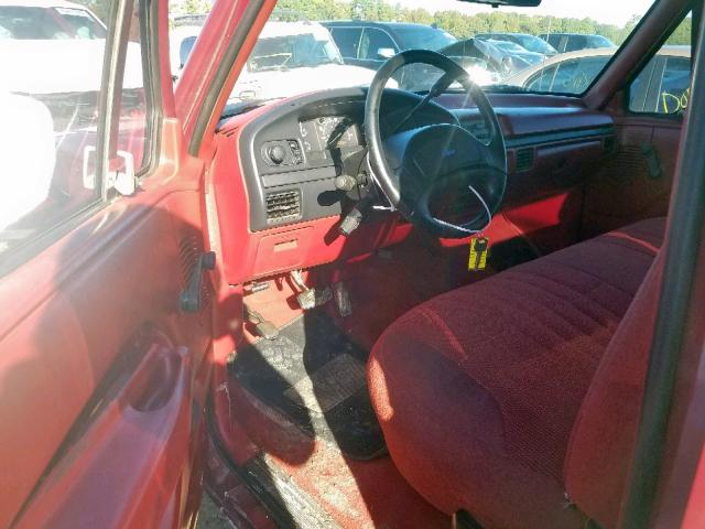 1FTEX15NXNKB57087 - 1992 FORD F150 RED photo 9