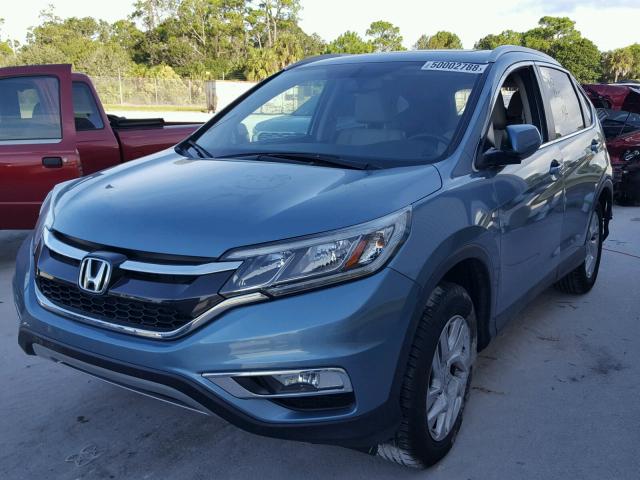 2HKRM3H7XGH526776 - 2016 HONDA CR-V EXL BLUE photo 2