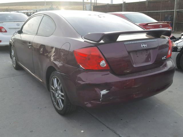 JTKDE177X70205730 - 2007 TOYOTA SCION TC მუქწითელი ფოტო 3