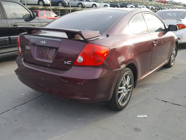 JTKDE177X70205730 - 2007 TOYOTA SCION TC მუქწითელი ფოტო 4