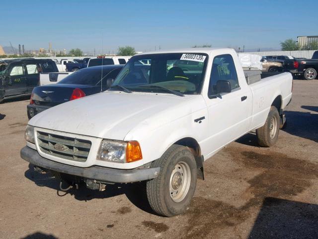 1FTYR10U13PA40228 - 2003 FORD RANGER WHITE photo 2