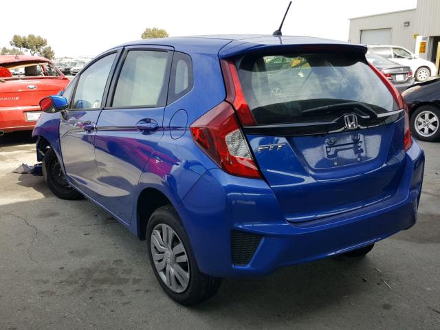 JHMGK5H58HS022932 - 2017 HONDA FIT LX BLUE photo 3