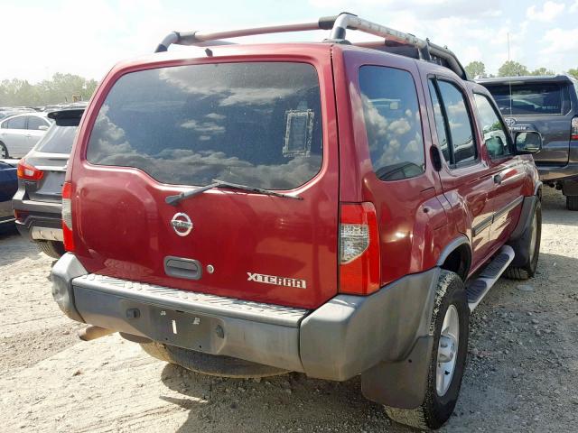 5N1ED28T33C636284 - 2003 NISSAN XTERRA XE RED photo 4