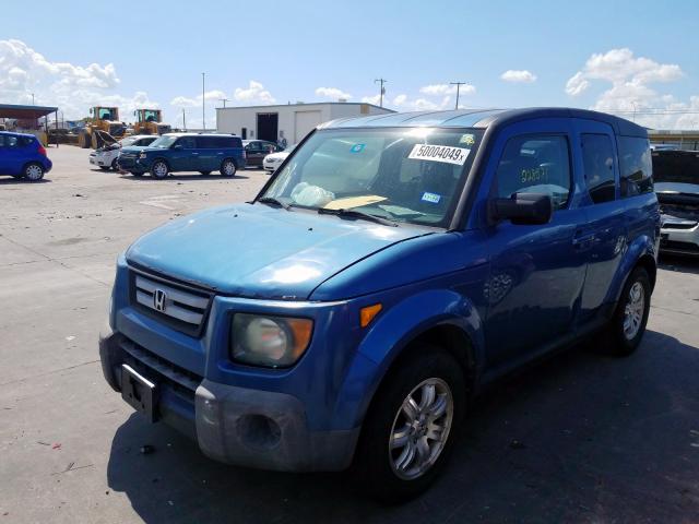 5J6YH18737L009653 - 2007 HONDA ELEMENT EX BLUE photo 2