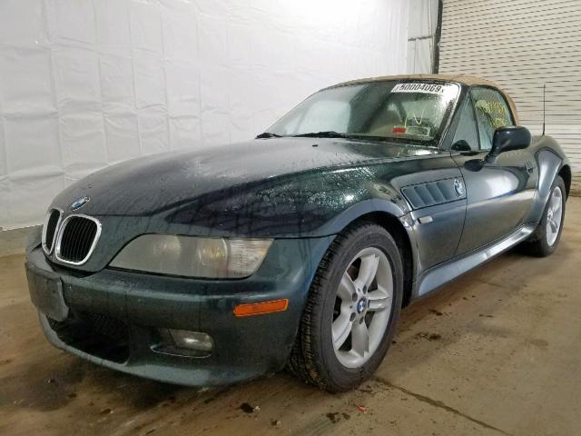 WBACH9342YLF90382 - 2000 BMW Z3 2.3 შავი ფოტო 2