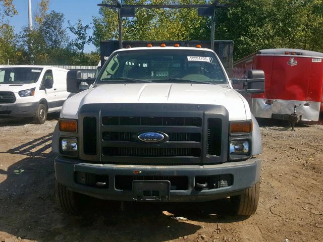 1FDAF56R88EC13620 - 2008 FORD F550 SUPER WHITE photo 9