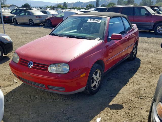 3VWDB61E4XM813094 - 1999 VOLKSWAGEN CABRIO GLS RED photo 2