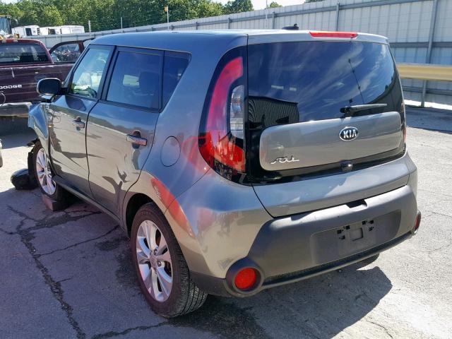 KNDJN2A2XF7206430 - 2015 KIA SOUL GRAY photo 3