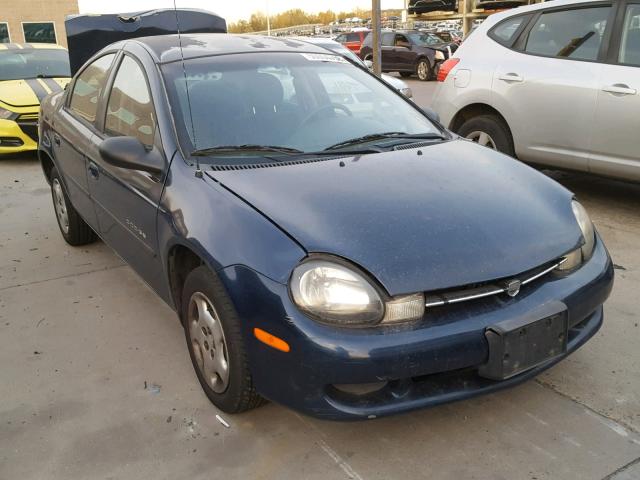 1B3ES46C0YD819069 - 2000 DODGE NEON BASE BLUE photo 1