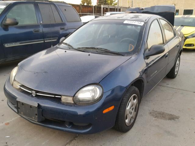 1B3ES46C0YD819069 - 2000 DODGE NEON BASE BLUE photo 2