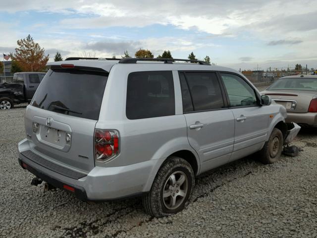 5FNYF18358B002846 - 2008 HONDA PILOT SE SILVER photo 4