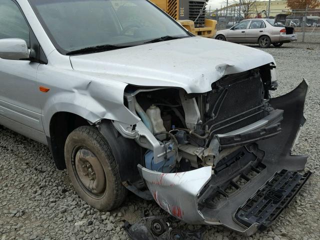 5FNYF18358B002846 - 2008 HONDA PILOT SE SILVER photo 9