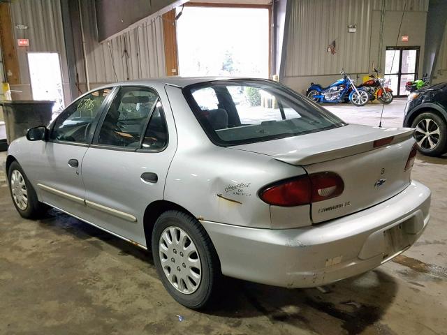 1G1JF524227470629 - 2002 CHEVROLET CAVALIER L SILVER photo 3