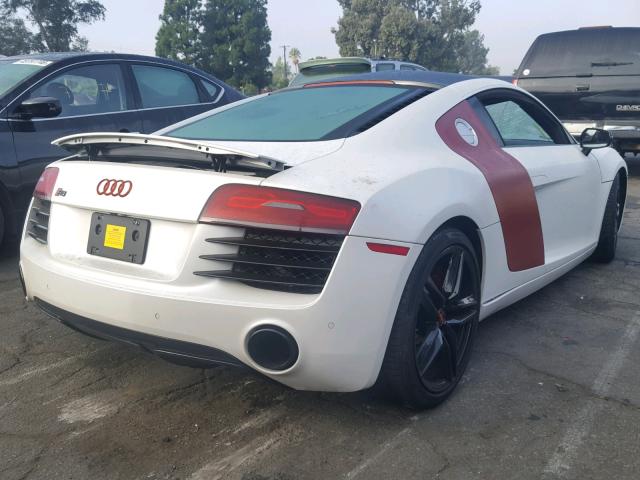 WUAAUAFG7F7001202 - 2015 AUDI R8 4.2 QUA WHITE photo 4