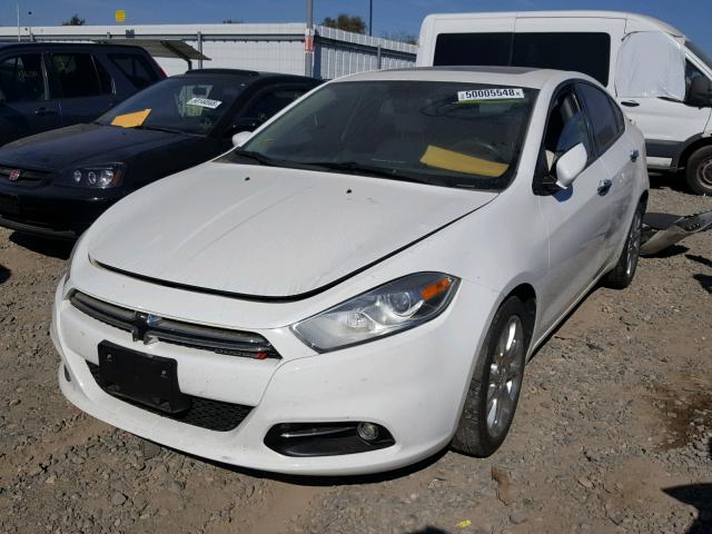 1C3CDFCHXDD296430 - 2013 DODGE DART LIMIT WHITE photo 2