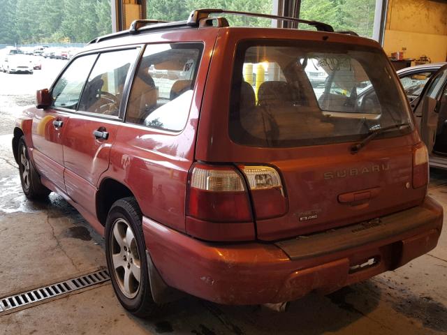 JF1SF65652H733002 - 2002 SUBARU FORESTER S RED photo 3