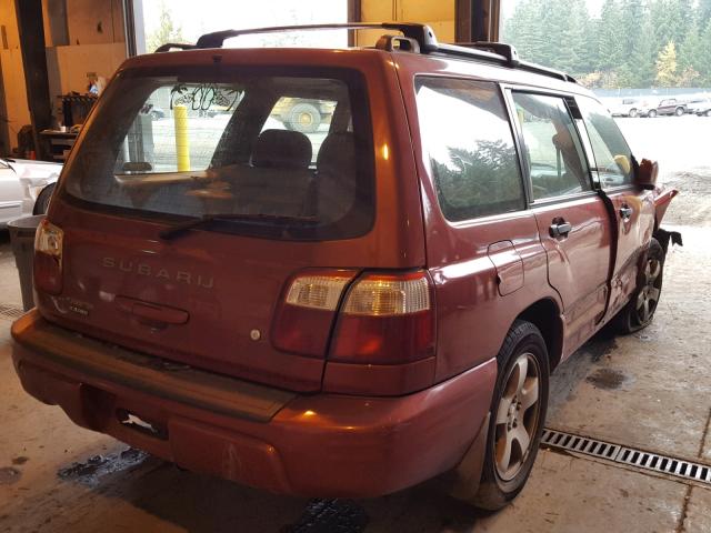 JF1SF65652H733002 - 2002 SUBARU FORESTER S RED photo 4