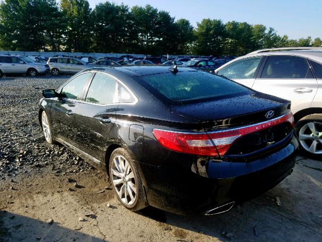 KMHFH4JG1DA327380 - 2013 HYUNDAI AZERA GLS BLACK photo 3