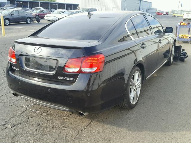 JTHBC96S575007454 - 2007 LEXUS GS 450H BLACK photo 4