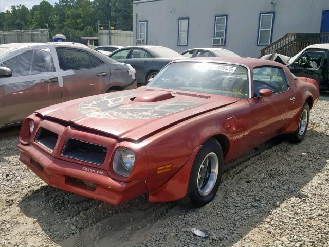 2W87Z6N593069 - 1976 PONTIAC FIREBIRD MAROON photo 2