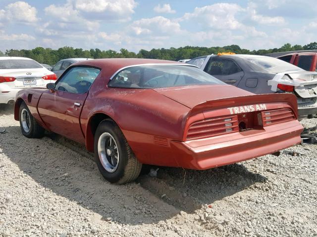 2W87Z6N593069 - 1976 PONTIAC FIREBIRD MAROON photo 3