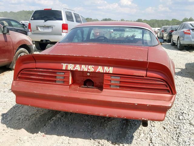 2W87Z6N593069 - 1976 PONTIAC FIREBIRD MAROON photo 9