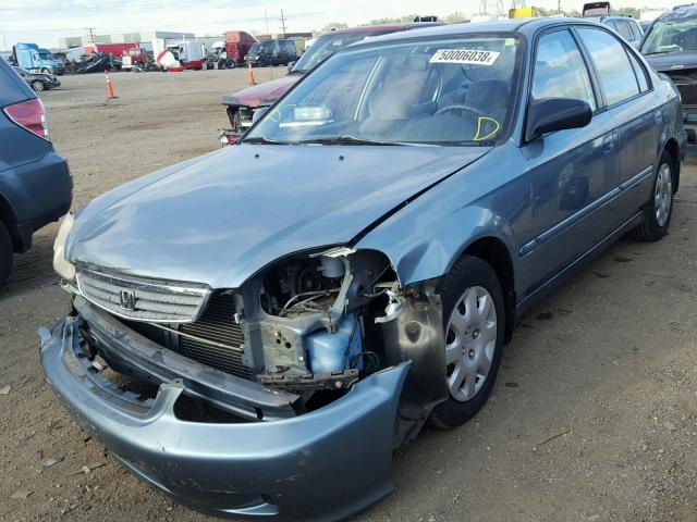 2HGEJ6614YH535153 - 2000 HONDA CIVIC BASE Mavi foto 2