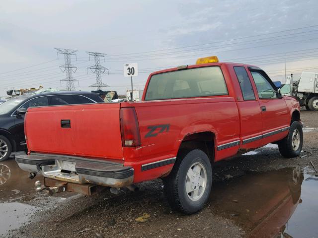 2GCEK19K5P1140148 - 1993 CHEVROLET GMT 400 RED photo 4