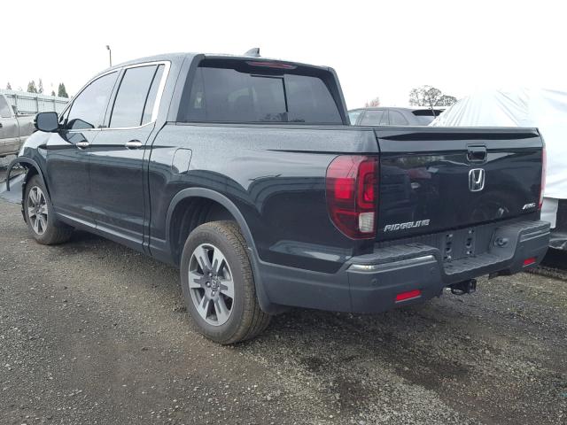 5FPYK3F72JB001843 - 2018 HONDA RIDGELINE BLACK photo 3