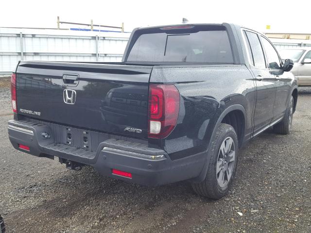 5FPYK3F72JB001843 - 2018 HONDA RIDGELINE BLACK photo 4