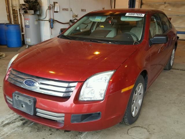 3FAHP06Z56R227929 - 2006 FORD FUSION S RED photo 2